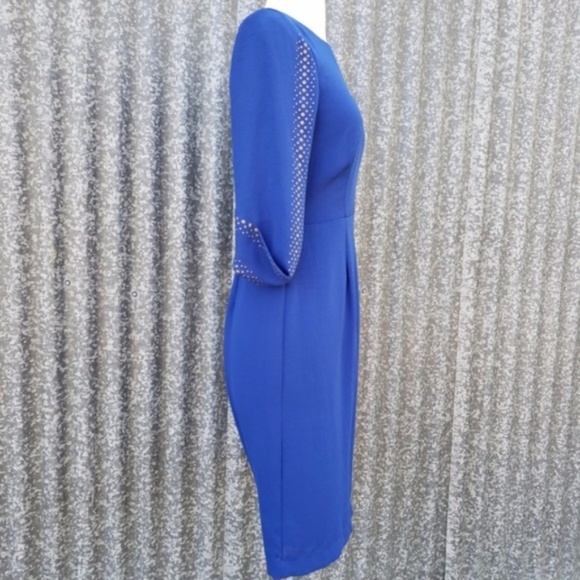 BCBGmaxazria RoyalBlue Lexy Studded Backless Dress - Picture 5 of 8